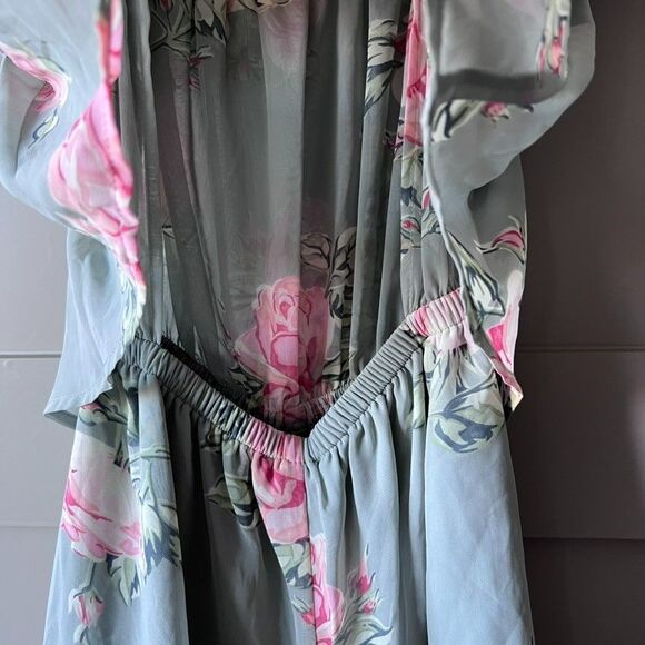 Show Me Your Mumu Off Shoulder Romper Womens XS Blue Pink Floral Boho Festival - Picture 8 of 15